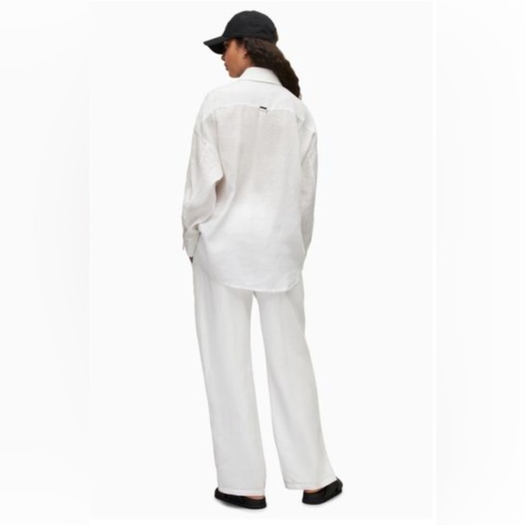 All Saints Women's White Tyler Linen Pants Size XS - Picture 3 of 7